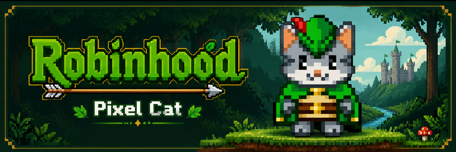 Robinhood Pixel Cat banner